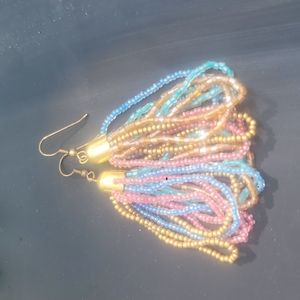 Beautiful assorted colors of miyuki bead fringe earrings